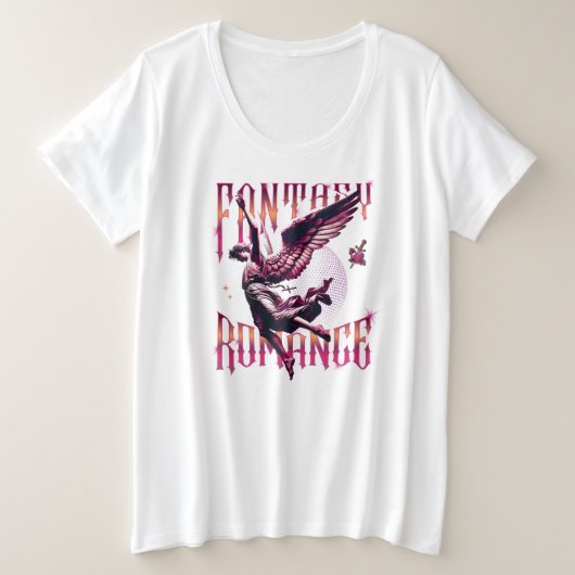 ファンタジーロマンスエンジェルブッククラブ プラスサイズTシャツ (デザイン正面)