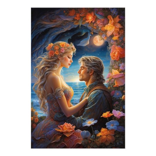 *~*ファンタジーロマンチックな月AP51カップル フォトプリント            (正面)