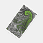 ファンタジーワールドグリーンとグレーの抽象芸術フラクタル・アート (コーナー)