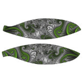 ファンタジーワールドグリーンとグレーの抽象芸術フラクタル・アート バスケットボール (パネル)