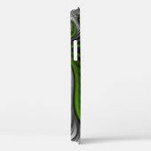ファンタジーワールドグリーンとグレーの抽象芸術フラクタル・アート Case-Mate iPhoneケース (裏面 / 右)