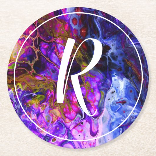 ファンタジーワールド・モノグラム ラウンドペーパーコースター (正面)