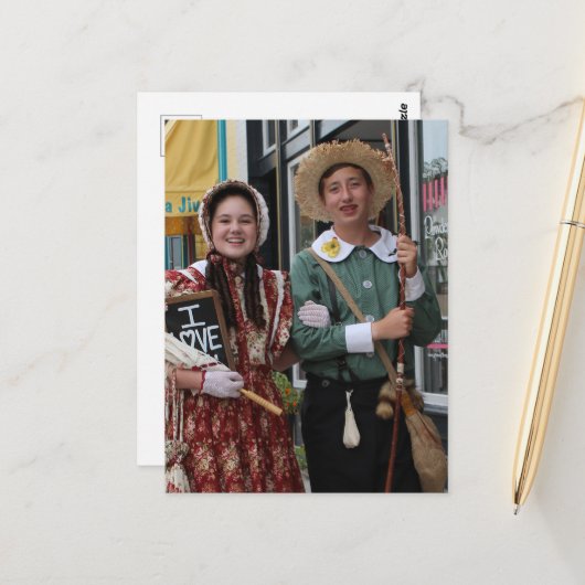 ファンタジーヴィンテージ小説コスプレ俳優と女優 ポストカード (正面/裏面インサイチュ)