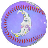 ファンタジー三日月顔かわいらしデコレーションスカイ ソフトボール (正面左)