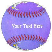 ファンタジー三日月顔かわいらしデコレーションスカイ ソフトボール (裏面)