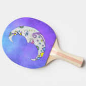 ファンタジー三日月顔抽象芸術マーキングスカイ 卓球ラケット (横)