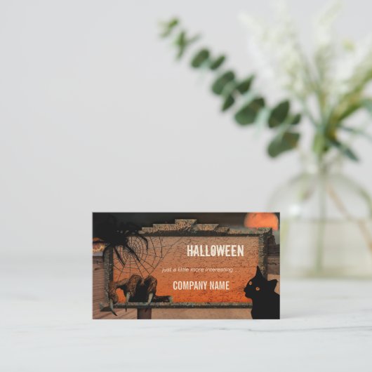 ファンタジー不気味ハロウィーン名刺 名刺 (スタンド正面)