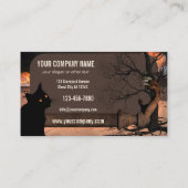 ファンタジー不気味ハロウィーン名刺 名刺 (裏面)