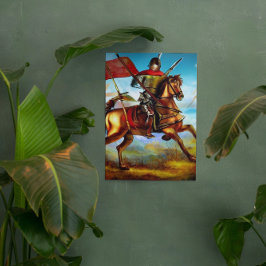 ファンタジー中世の兵士AIデジタルアートポスター#01 ポスター