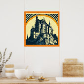 ファンタジー中世の城 – ウッドカット3 ポスター (キッチン)