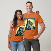 ファンタジー中世の城 – ウッドカット3 Tシャツ (ユニセックス)