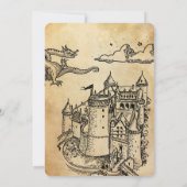 ファンタジー中世の彫刻 ブライズシャワー 招待状 (裏面)