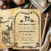 ファンタジー中世の彫刻 ブライズシャワー 招待状