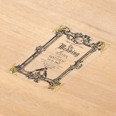 ファンタジー中世の結婚式 アクリル招待状 (レイダウン)