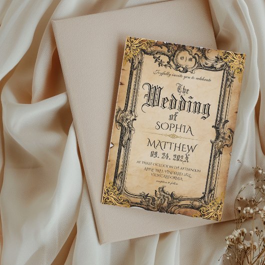 ファンタジー中世の結婚式 招待状