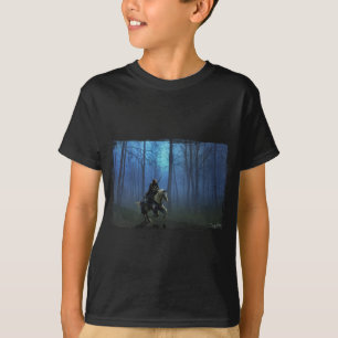 ファンタジー中世の騎士の月明かりの中 Tシャツ
