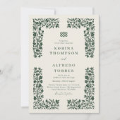 ファンタジー中世ケルト結び目模様結婚式招待状 招待状 (正面)