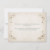 ファンタジー中世ケルト結婚チック サンキューカード (裏面)