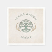 ファンタジー中世ケルト結婚チック スタンダードカクテルナプキン (正面)