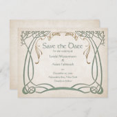 ファンタジー中世ケルト結婚チック セーブザデート (正面/裏面)