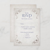 ファンタジー中世ケルト結婚チック 出欠カード (正面/裏面)