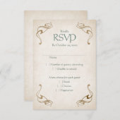 ファンタジー中世ケルト結婚チック 出欠カード (正面/裏面)