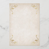 ファンタジー中世ケルト結婚チック 箔招待状 (裏面)