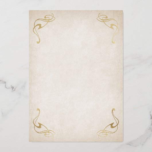 ファンタジー中世ケルト結婚チック 箔招待状 (裏面)