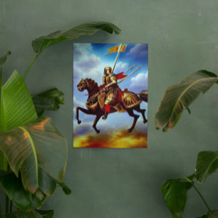 ファンタジー中世ナイトAIデジタルアートポスター ポスター