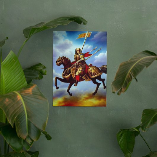 ファンタジー中世ナイトAIデジタルアートポスター ポスター