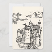 ファンタジー中世版木、銅版、版画アート結婚式招待状 招待状 (裏面)