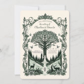 ファンタジー中世版木、銅版、版画アー結婚ト 招待状 (正面)