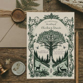 ファンタジー中世版木、銅版、版画アー結婚ト 招待状