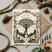 ファンタジー中世版木、銅版、版画アー結婚ト 招待状