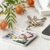 ファンタジー中国のかわいい鳥の花 キーホルダー (側面)