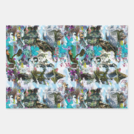 ファンタジー中雲の他の世界 ラッピングペーパーシート