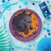 ファンタジー人狼ムーンハロウィーン ペーパープレート (パーティー)