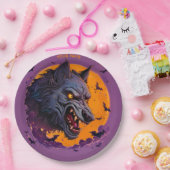 ファンタジー人狼ムーンハロウィーン ペーパープレート (パーティー)