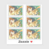 ファンタジー人魚の姉妹が秘密の知恵を共有 シール (シート)