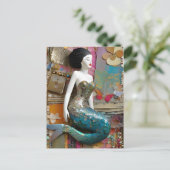 ファンタジー人魚コラージュ ポストカード (スタンド正面)