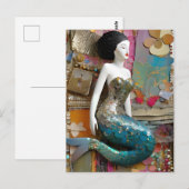 ファンタジー人魚コラージュ ポストカード (正面/裏面)