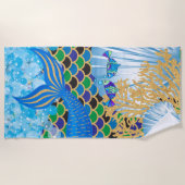 ファンタジー人魚🧜 ♀️生 ビーチタオル (正面)