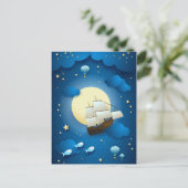 ファンタジー付き飛んでいる夜 ポストカード (スタンド正面)