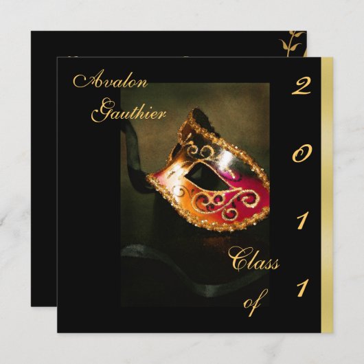 ファンタジー仮装クラスの卒業招待状 招待状 (正面/裏面)