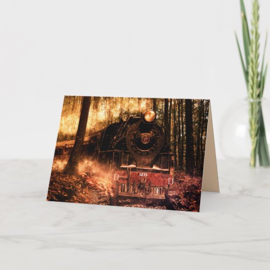 ファンタジー列車のグリーティングカード シーズンカード (正面)