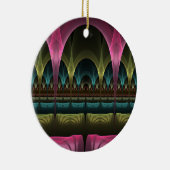 ファンタジー劇場、抽象芸術カラフルフラクタル セラミックオーナメント (右)