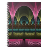 ファンタジー劇場、抽象芸術カラフルフラクタル ノートブック (正面)