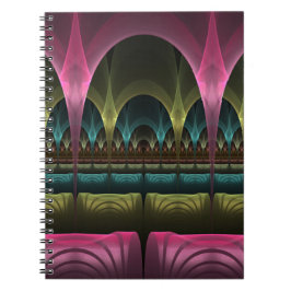 ファンタジー劇場、抽象芸術カラフルフラクタル ノートブック