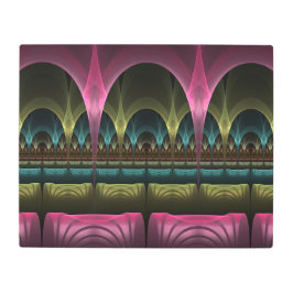 ファンタジー劇場、抽象芸術カラフルフラクタル メタルプリント