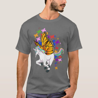ファンタジー動物童話自然昆虫蝶U Tシャツ